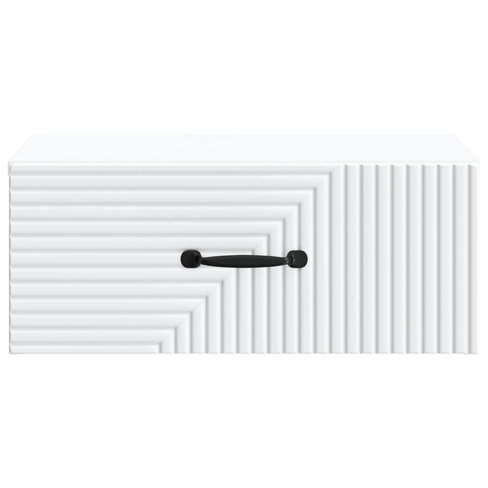 Dulap de noapte suspendat Alb 49 x 34,5 x 20 cm Lemn prelucrat - WALTI WALTI