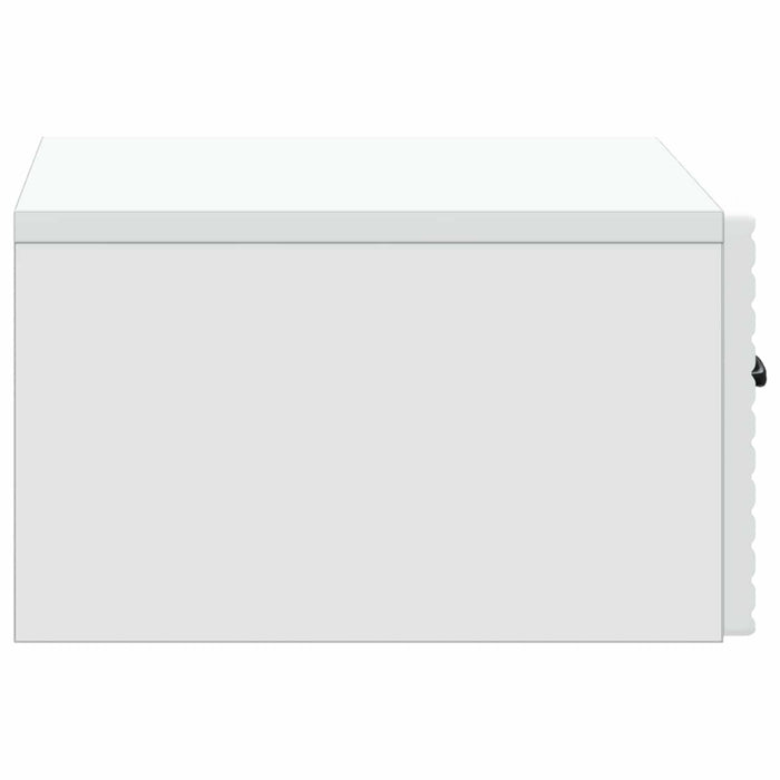 Dulap de noapte suspendat Alb 49 x 34,5 x 20 cm Lemn prelucrat - WALTI WALTI