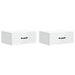 Dulap de noapte suspendat cu sertar 2 pcs Alb 49 x 34,5 x 20 cm - WALTI WALTI
