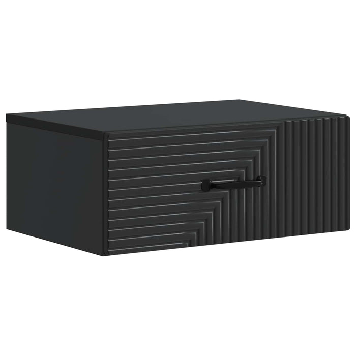 Dulap de noapte suspendat cu sertar Negru 49 x 34,5 x 20 cm - WALTI WALTI