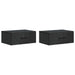 Dulap de noapte suspendat 2 pcs Negru 49 x 34,5 x 20 cm - WALTI WALTI