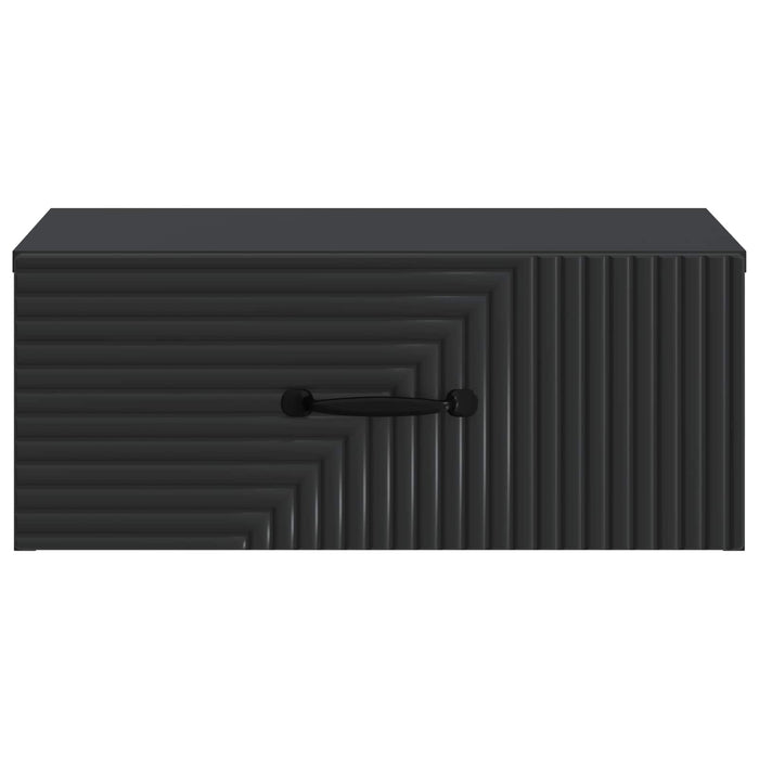Dulap de noapte suspendat 2 pcs Negru 49 x 34,5 x 20 cm - WALTI WALTI