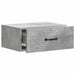 Dulap de noapte suspendat cu sertar Gri Beton 49 x 34,5 x 20 cm - WALTI WALTI