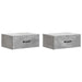 Dulap de noapte suspendat 2 pcs Gri Beton 49 x 34,5 x 20 cm - WALTI WALTI