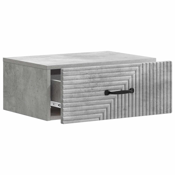 Dulap de noapte suspendat 2 pcs Gri Beton 49 x 34,5 x 20 cm - WALTI WALTI