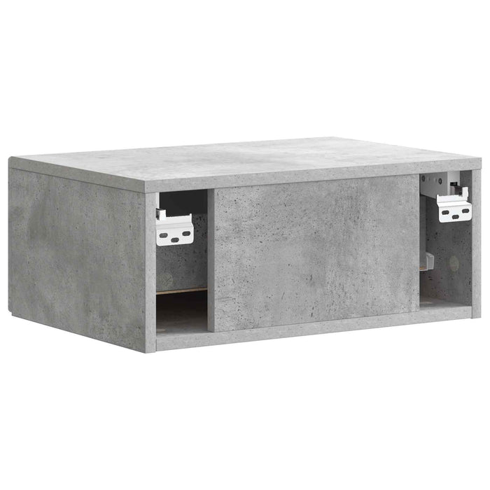 Dulap de noapte suspendat 2 pcs Gri Beton 49 x 34,5 x 20 cm - WALTI WALTI