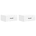 Dulap de noapte suspendat cu sertar 2 pcs Alb foarte lucios - WALTI WALTI