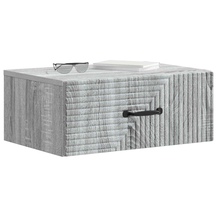 Dulap de noapte suspendat Sonoma gri 49 x 34,5 x 20 cm - WALTI WALTI