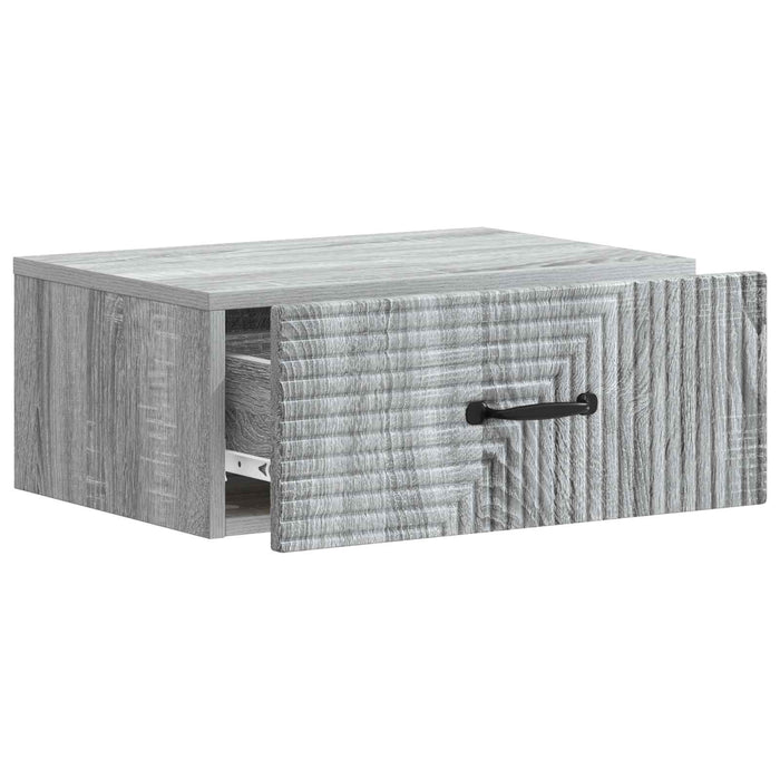 Dulap de noapte suspendat 2 pcs Sonoma gri 49 x 34,5 x 20 cm - WALTI WALTI