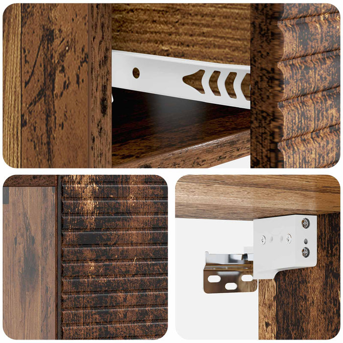 Dulap de noapte suspendat Lemn vechi 49 x 34,5 x 20 cm - WALTI WALTI