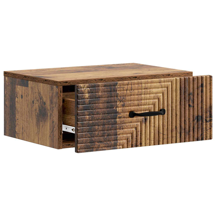 Dulap de noapte suspendat Lemn vechi 49 x 34,5 x 20 cm - WALTI WALTI