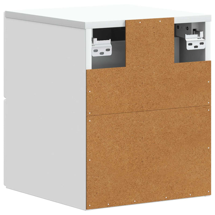 Dulap de noapte suspendat Alb 34,5 x 33 x 40 cm Lemn prelucrat - WALTI WALTI