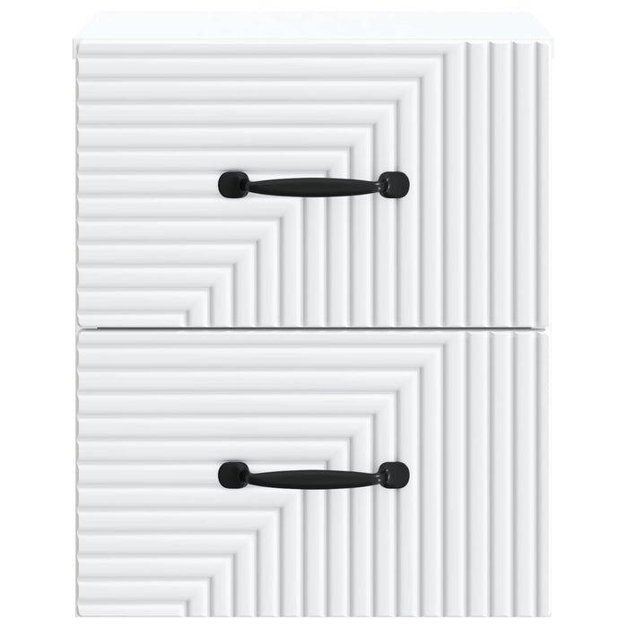 Dulap de noapte suspendat Alb 34,5 x 33 x 40 cm Lemn prelucrat - WALTI WALTI