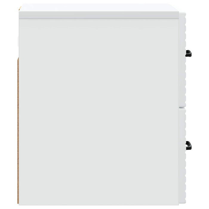 Dulap de noapte suspendat Alb 34,5 x 33 x 40 cm Lemn prelucrat - WALTI WALTI