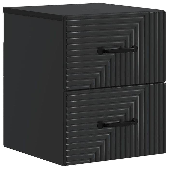 Dulap de noapte suspendat 2 pcs Negru 34,5 x 33 x 40 cm - WALTI WALTI