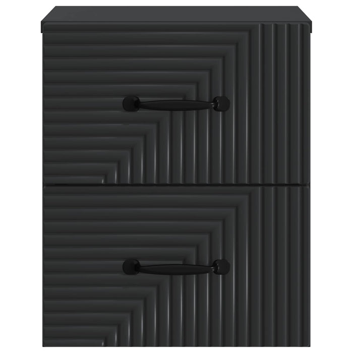 Dulap de noapte suspendat 2 pcs Negru 34,5 x 33 x 40 cm - WALTI WALTI