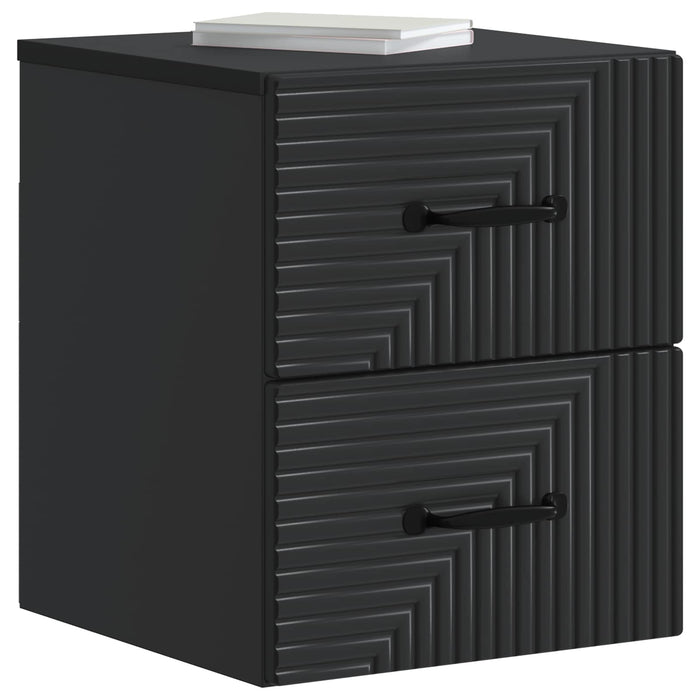 Dulap de noapte suspendat 2 pcs Negru 34,5 x 33 x 40 cm - WALTI WALTI