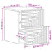 Dulap de noapte suspendat 2 pcs Negru 34,5 x 33 x 40 cm - WALTI WALTI