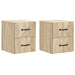 Dulap de noapte suspendat 2 pcs Stejar Sonoma 34,5 x 33 x 40 cm - WALTI WALTI