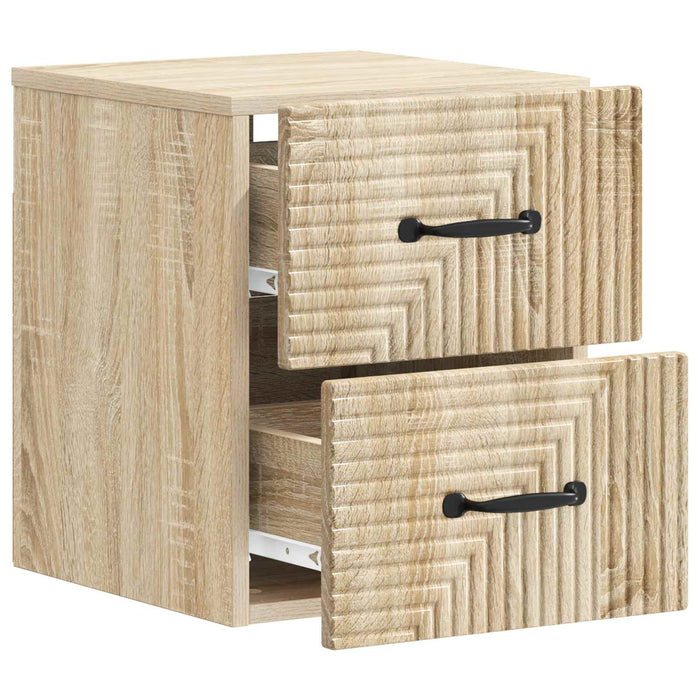 Dulap de noapte suspendat 2 pcs Stejar Sonoma 34,5 x 33 x 40 cm - WALTI WALTI