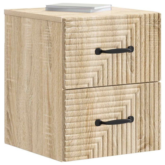 Dulap de noapte suspendat 2 pcs Stejar Sonoma 34,5 x 33 x 40 cm - WALTI WALTI