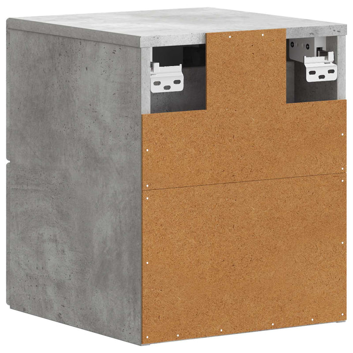 Dulap de noapte suspendat cu sertar Gri Beton 34,5 x 33 x 40 cm - WALTI WALTI