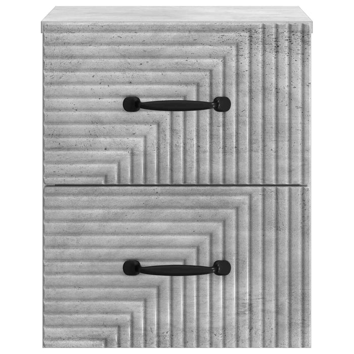 Dulap de noapte suspendat cu sertar Gri Beton 34,5 x 33 x 40 cm - WALTI WALTI