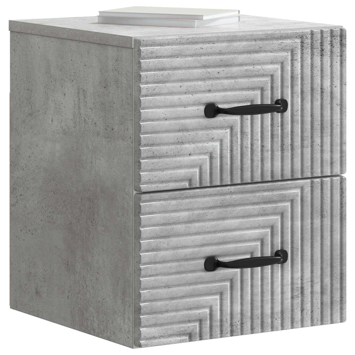 Dulap de noapte suspendat cu sertar Gri Beton 34,5 x 33 x 40 cm - WALTI WALTI