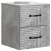 Dulap de noapte suspendat cu sertar Gri Beton 34,5 x 33 x 40 cm - WALTI WALTI