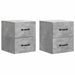 Dulap de noapte suspendat 2 pcs Gri Beton 34,5 x 33 x 40 cm - WALTI WALTI