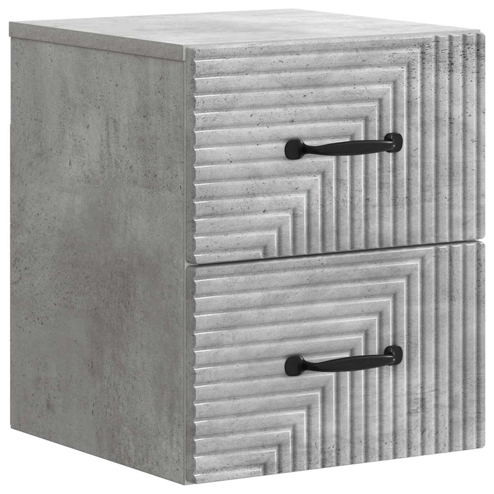 Dulap de noapte suspendat 2 pcs Gri Beton 34,5 x 33 x 40 cm - WALTI WALTI