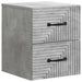 Dulap de noapte suspendat 2 pcs Gri Beton 34,5 x 33 x 40 cm - WALTI WALTI