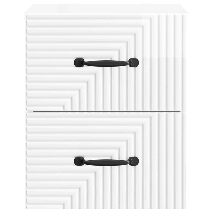 Dulap de noapte suspendat Alb foarte lucios 34,5 x 33 x 40 cm - WALTI WALTI