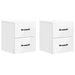 Dulap de noapte suspendat cu sertar 2 pcs Alb foarte lucios - WALTI WALTI