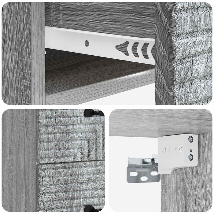 Dulap de noapte suspendat Sonoma gri 34,5 x 33 x 40 cm - WALTI WALTI