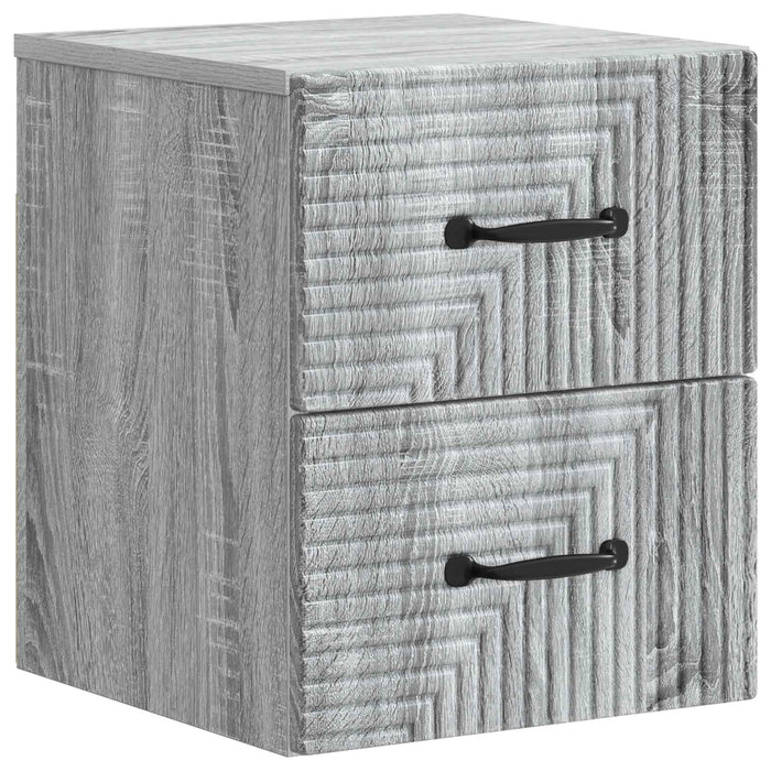 Dulap de noapte suspendat 2 pcs Sonoma gri 34,5 x 33 x 40 cm - WALTI WALTI
