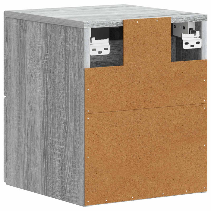 Dulap de noapte suspendat 2 pcs Sonoma gri 34,5 x 33 x 40 cm - WALTI WALTI