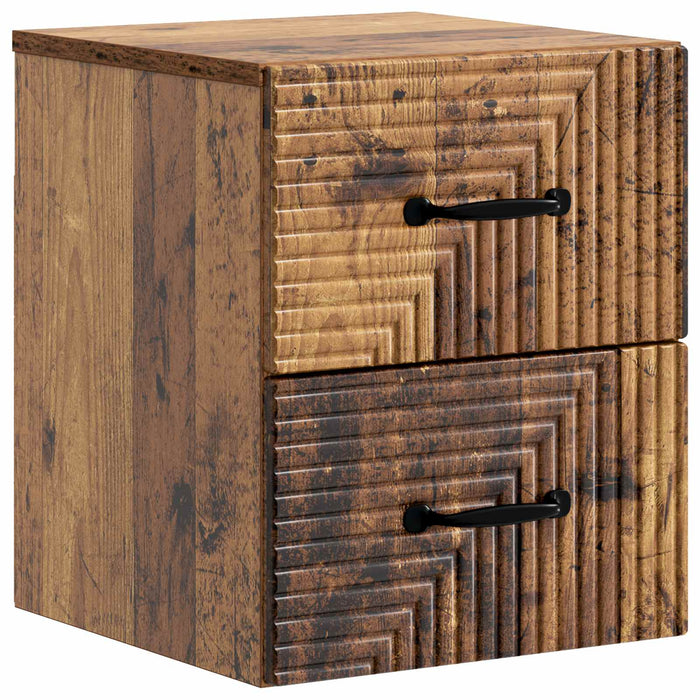 Dulap de noapte suspendat Lemn vechi 34,5 x 33 x 40 cm - WALTI WALTI