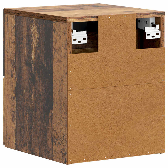 Dulap de noapte suspendat Lemn vechi 34,5 x 33 x 40 cm - WALTI WALTI