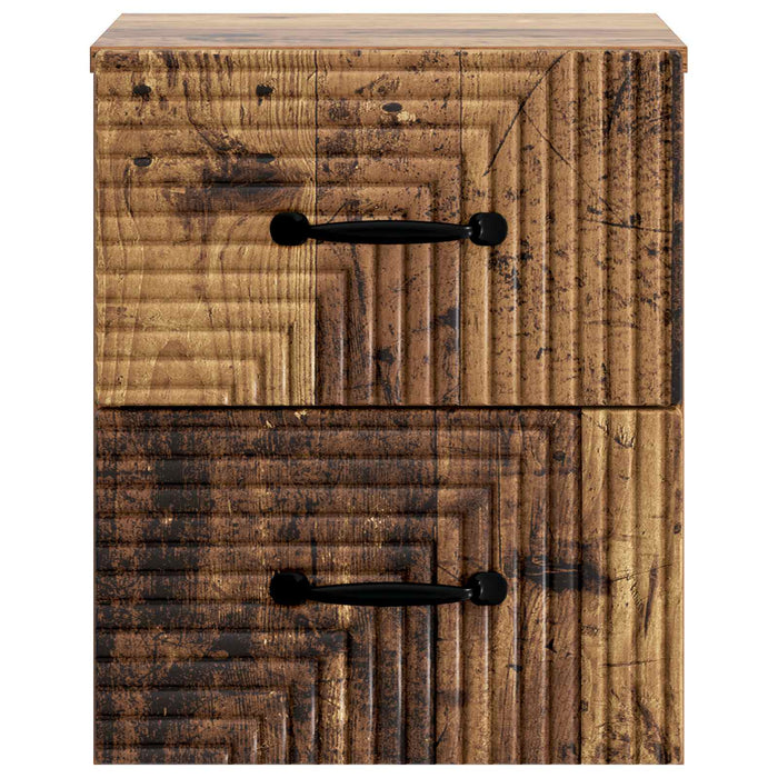 Dulap de noapte suspendat Lemn vechi 34,5 x 33 x 40 cm - WALTI WALTI