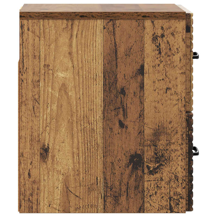 Dulap de noapte suspendat Lemn vechi 34,5 x 33 x 40 cm - WALTI WALTI
