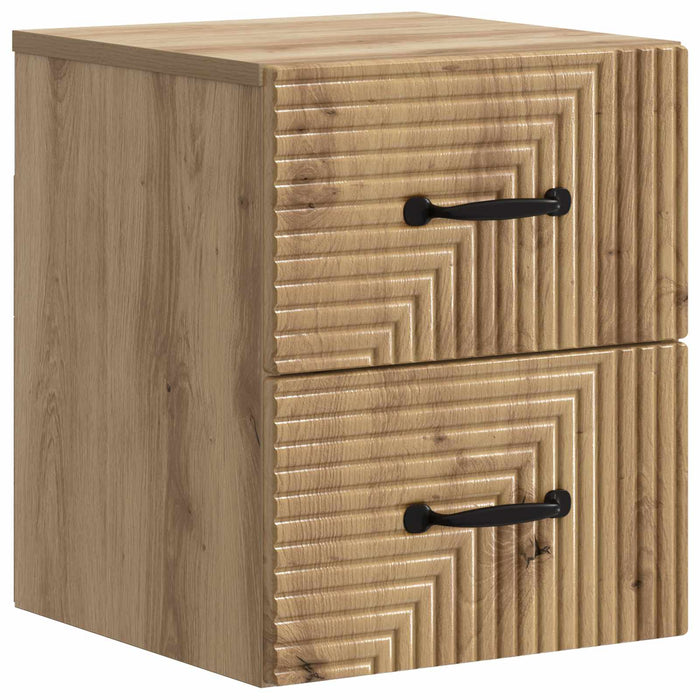 Dulap de noapte suspendat Stejar Artizanal 34,5 x 33 x 40 cm WALTI
