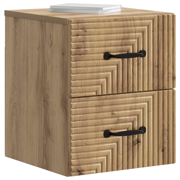 Dulap de noapte suspendat Stejar Artizanal 34,5 x 33 x 40 cm WALTI