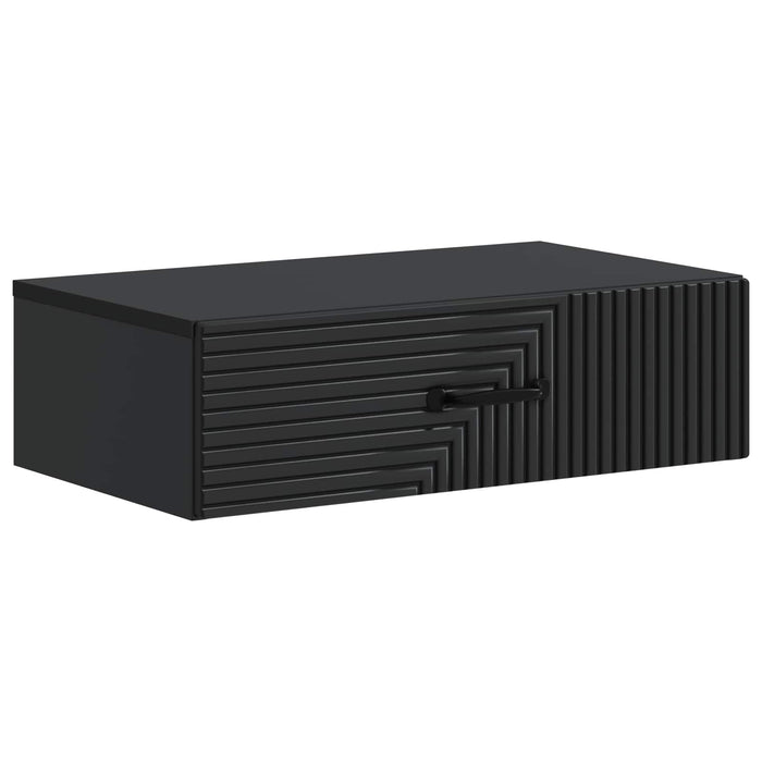 Masă laterală montată pe perete Negru 59 x 34,5 x 17 cm - WALTI WALTI