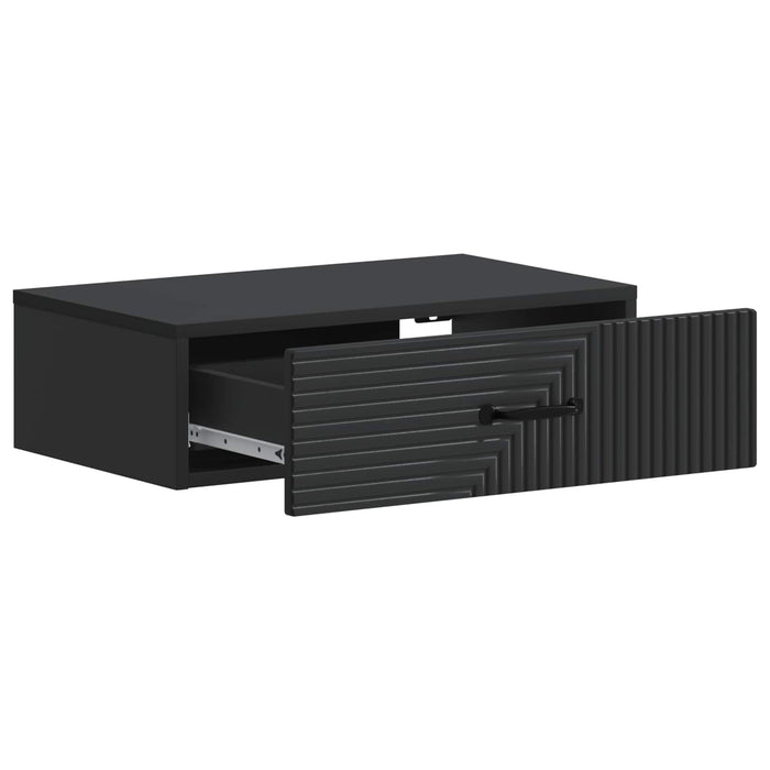 Masă laterală montată pe perete Negru 59 x 34,5 x 17 cm - WALTI WALTI