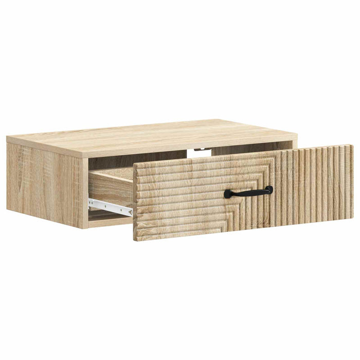 Masă laterală montată pe perete Stejar Sonoma 59 x 34,5 x 17 cm - WALTI WALTI