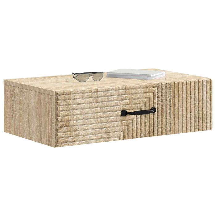Masă laterală montată pe perete Stejar Sonoma 59 x 34,5 x 17 cm - WALTI WALTI