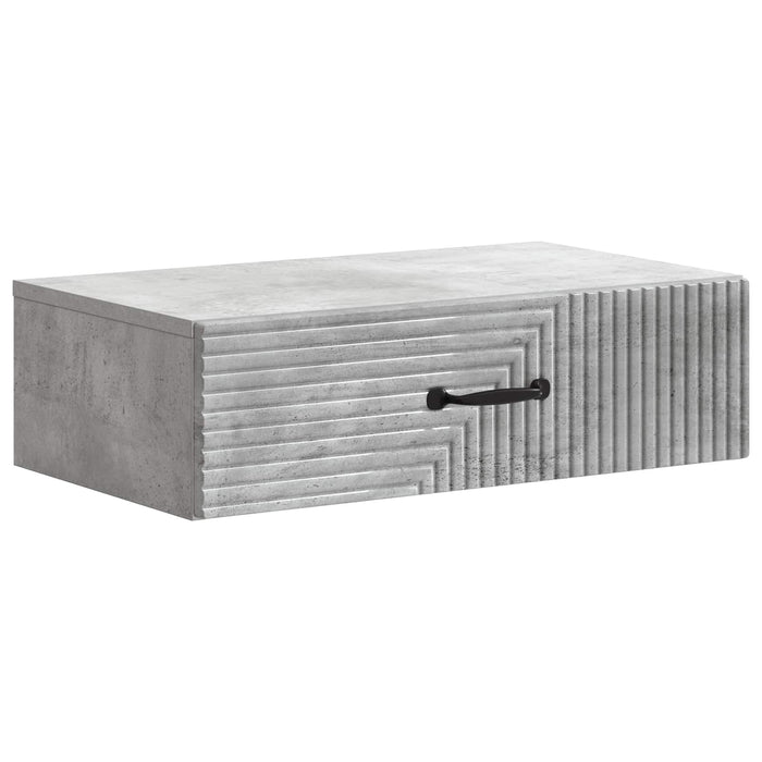 Masă laterală montată pe perete Gri Beton 59 x 34,5 x 17 cm - WALTI WALTI