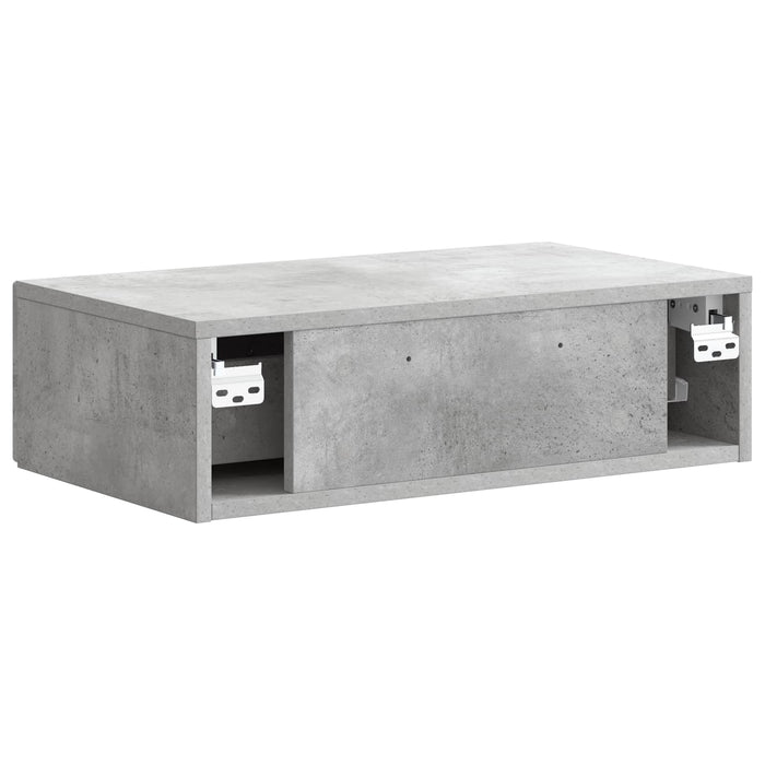 Masă laterală montată pe perete Gri Beton 59 x 34,5 x 17 cm - WALTI WALTI
