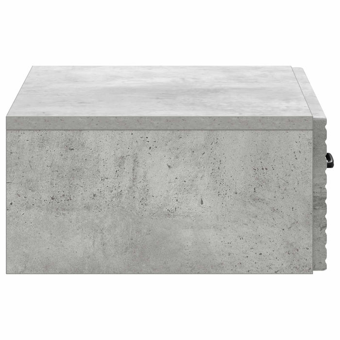 Masă laterală montată pe perete Gri Beton 59 x 34,5 x 17 cm - WALTI WALTI